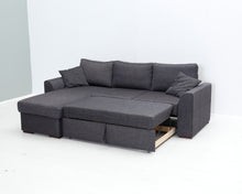 Load image into Gallery viewer, Askon divaanisohva vuodeominaisuudella tummanharmaa
