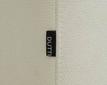 Lataa kuva Galleria-katseluun, Dutti 3-istuttava nahkasohva valkoinen
