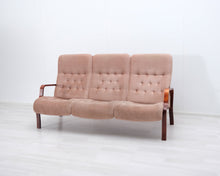 Load image into Gallery viewer, 3-istuttava kangassohva beige
