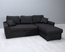Load image into Gallery viewer, Asko 3-istuttava vuodesohva divaanilla tummanharmaa
