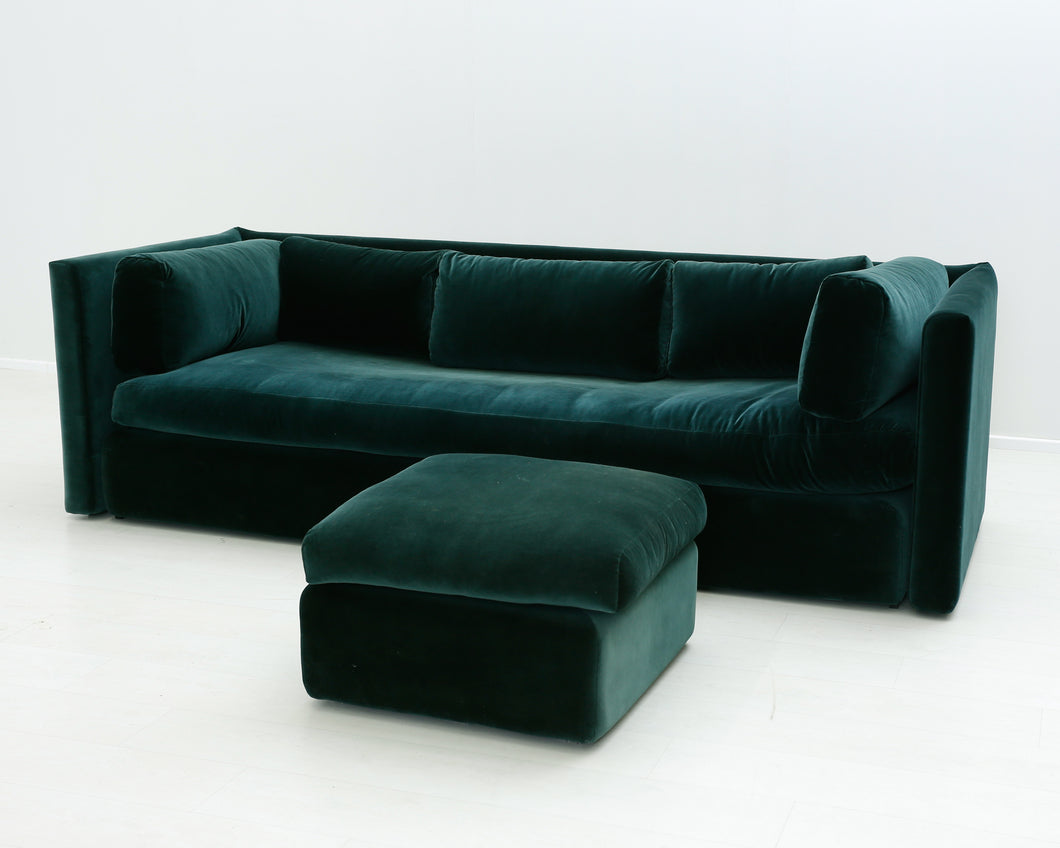 Hackney 3-istuttava sohva Lola tummanvihreä