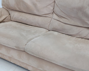 Natuzzi 3-istuttava alcantara-sohva beige