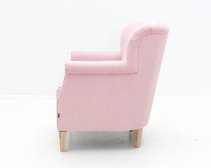 Isku vaaleanpunainen nojatuoli