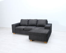 Load image into Gallery viewer, Asko 3-istuttava divaanisohva tummanharmaa
