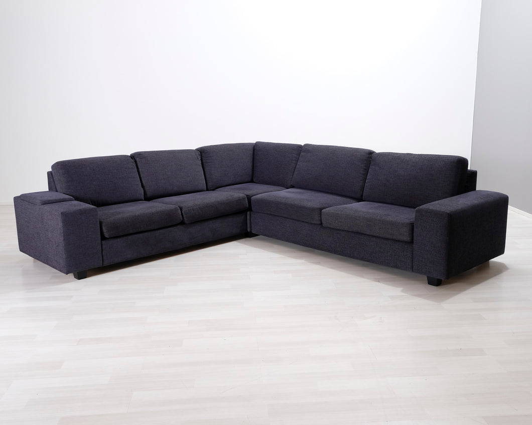 5-istuttava kulmasohva tummanharmaa