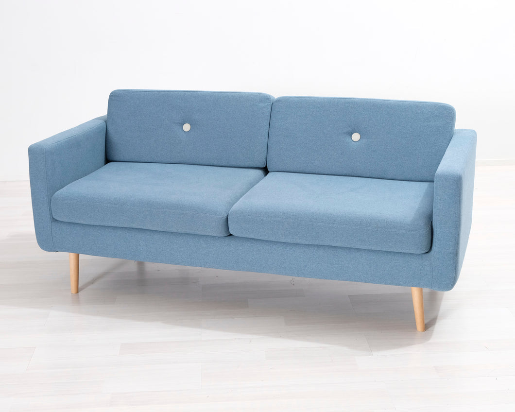 3-istuttava kangassohva sininen
