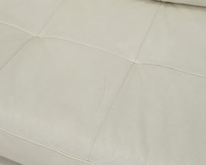 Dutti 3-istuttava nahkasohva valkoinen