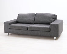 Load image into Gallery viewer, Asko 2-istuttava kangassohva tummanharmaa
