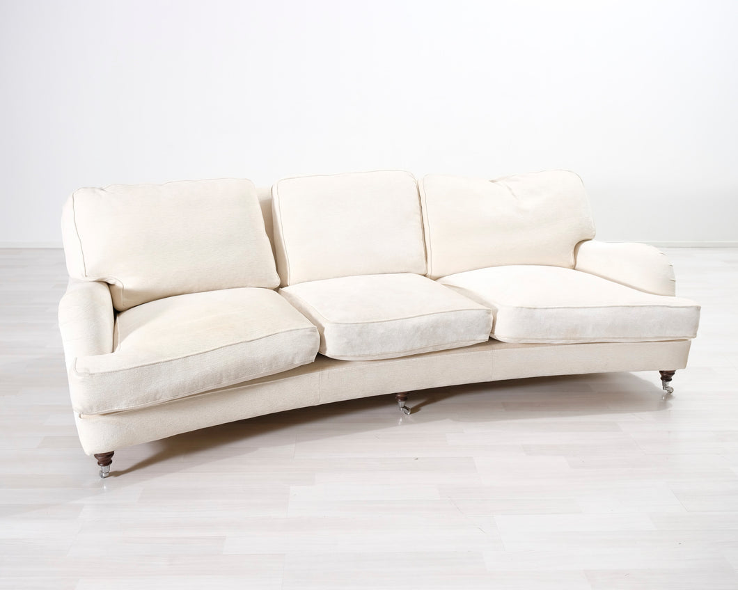 3-istuttava kangassohva valkoinen