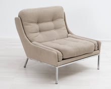 Lataa kuva Galleria-katseluun, 60-luvun nojatuoli harmaabeige
