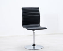 Load image into Gallery viewer, Asko ruokatuoli keinonahkaistuimella musta
