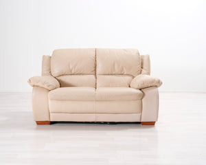 2-istuttava nahkasohva beige