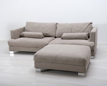 Lataa kuva Galleria-katseluun, 3-istuttava kangassohva ja rahi harmaa
