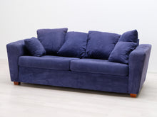 Lataa kuva Galleria-katseluun, 3-istuttava kangassohva sininen
