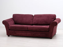Lataa kuva Galleria-katseluun, 3-istuttava vuodesohva viininpunainen
