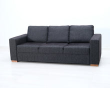 Lataa kuva Galleria-katseluun, 3-istuttava kangassohva tummanharmaa
