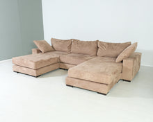 Lataa kuva Galleria-katseluun, 3-istuttava moduulisohva rahilla vaaleanruskea
