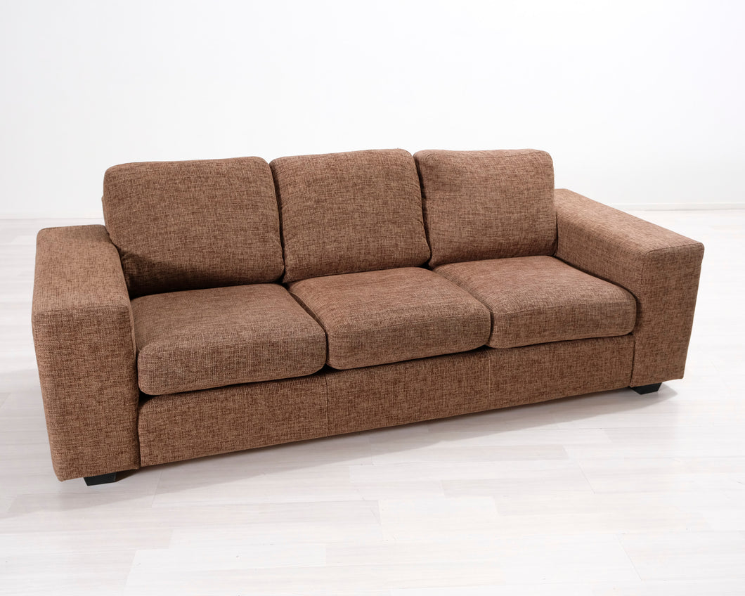 3-istuttava kangassohva ruskea