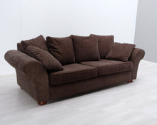 Load image into Gallery viewer, Asko 3-istuttava kangassohva tummanruskea
