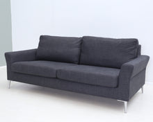 Load image into Gallery viewer, Asko 2-istuttava kangassohva musta
