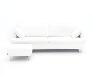 HT Collection 3-istuttava sohva rahilla valkoinen