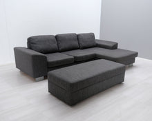 Load image into Gallery viewer, Asko 3-istuttava divaanisohva ja rahi harmaa
