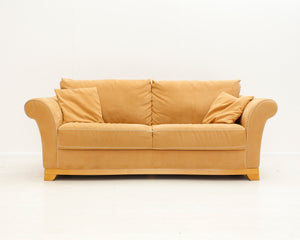 Natuzzi sohva keltainen