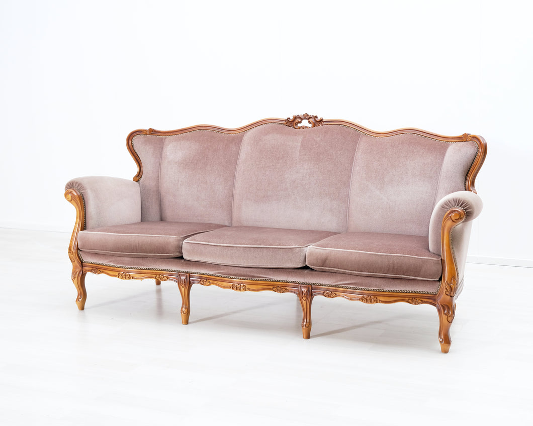 3-istuttava rokokootyylinen sohva
